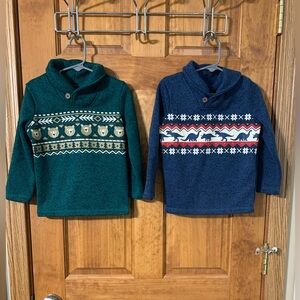 Toddler Boy Christmas Sweater Fleece- set of 2